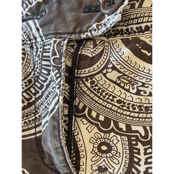 Ann Taylor LOFT Linen Blend Paisley Skirt Brown & Cream Zipper‎ Size 6 - Picture 6 of 7